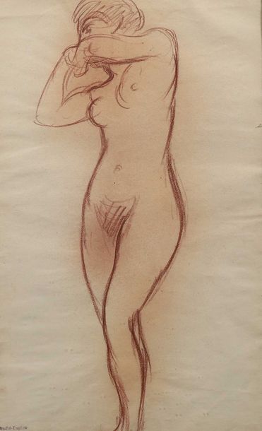 null ANDRE EUGENE COSTILHES (1865-1940)

Nu debout

Sanguine sur papier, cachet en...