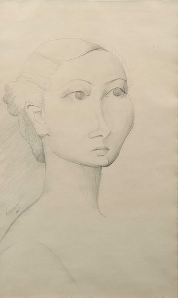 null Raymond MOISSET (1906-1994) 

Portrait de femme

Dessin au crayon, signée vers...