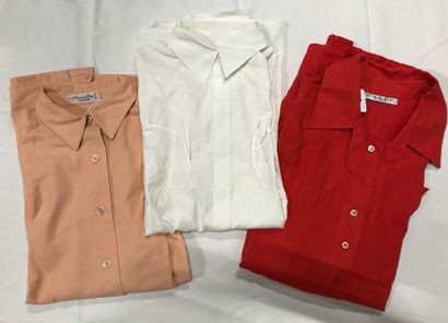 null Lot de 3 chemises : 

- Christian DIOR Coordonnées

1 chemise en coton pêche...