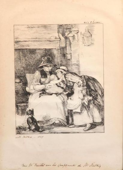 Sir David WILKIES (1785-1841) Mère, nourrice et enfant
Plume
Dédicacée au baron Feuillet...