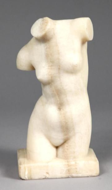 Buste de femme en marbre de Carrare H.: 30...