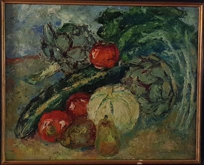 null LARUE Fernand 1916-1999.



Oil on isorel.

"Vegetables and melon."

Signed...
