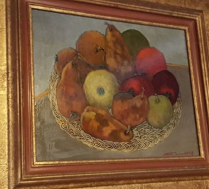 null LARUE Fernand 1916-1999.



Oil on isorel. 

"Fruits in a basketry bowl"

Signed...