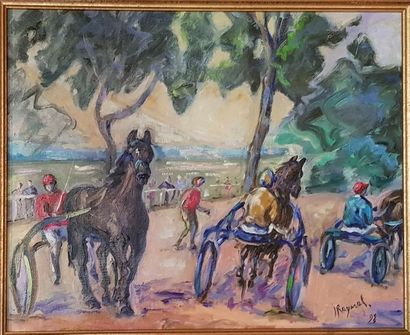 null RAYNAL Josy 1937-2013.



Oil on canvas.

"Le ballet des sulkys", 1998.

Signed...