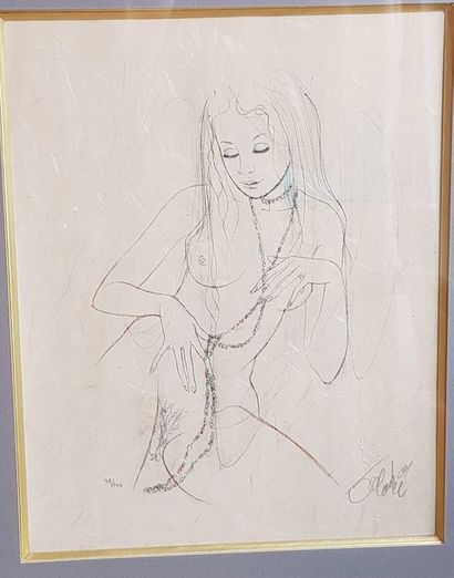 null Jean-Baptiste VALADIE (1933)

Nude erotic with necklace

Lithograph on japan,...