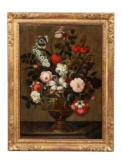 null ECOLE FRANÇAISE

Genre de la Première Moitié du XVIIIe siècle

Vase de fleurs...
