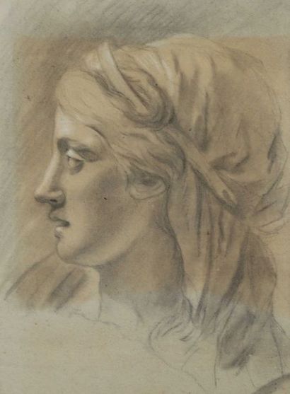 null Ecole française du XIXème siècle

Portrait de femme de profil dans le goût de...