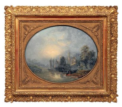 null ECOLE FRANÇAISE Milieu du XIXe siècle

Deux peintures fixées sous – verre de...