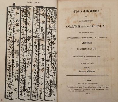 null BRADY, John. Clavis calendaria; or a compendious analysis of the Calendar: illustrated...