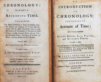 null HODGSON, James. An Introduction to chronology containing an account of time...