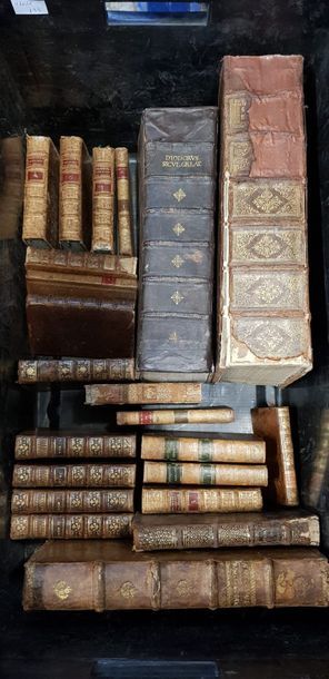 null Lot de livres reliures diverses et sujets divers essentiellement des XVIIème...