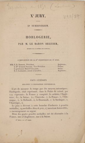 null 1839 Rapport du Jury Central, tome second, 1839. Broché, pp 17-31 ; 208-10 ;...
