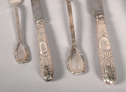 null House AUCOC, 

part of a silver housewife (Minerva punch) decorated with a stem...