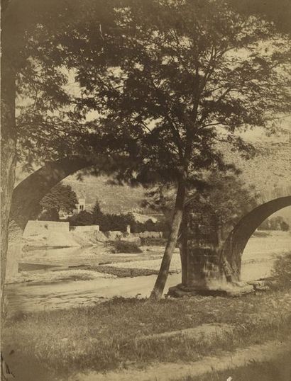 null GIROD. Deux photographies de Saint-Jean-du-Gard, 1867. Tirages albuminés d’époque,...