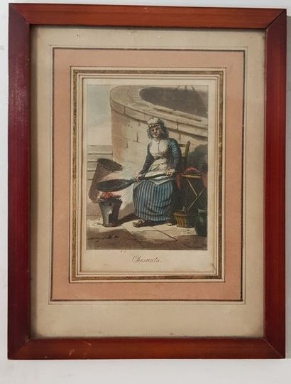 null "Professions

A suite of six English prints enhanced with watercolour and/or...