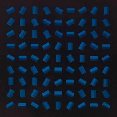 Klaus STAUDT Circulirendes Blau, 2005 Bois, acrylique et plexiglas Ed. 3/9 44 x 44...