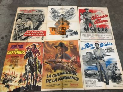 null Ensemble de plus de 70 affiches de cinéma des années 50 à 90 sur le thème du...