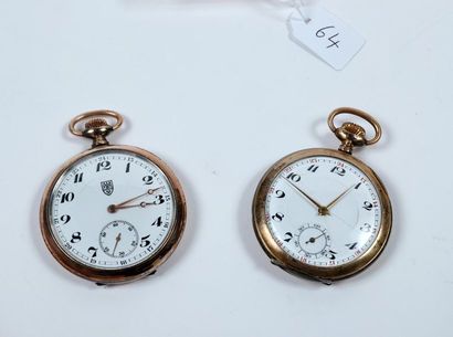 null Two anchor watches in silver and gold-plated silver.