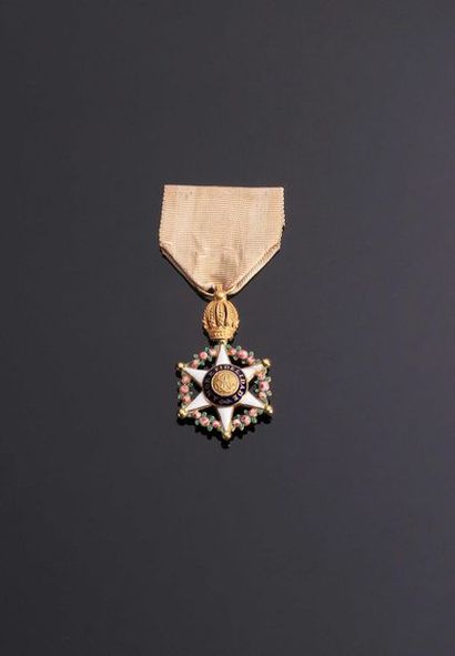 null BRAZIL. Order of the rose. Reduction of the knight's star in gold and enamel...