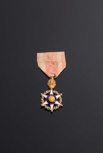 null BRAZIL. Order of the rose. Reduction of the knight's star in gold and enamel...