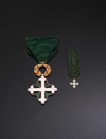 null ITALIE. Ordre de Saint Maurice et Saint Lazare. Croix d’officier du 1er type...