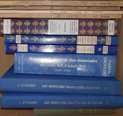 null MONNAIES FRANCAISES. Important lot de 25 ouvrages dont : Blanchet-Dieudonné...