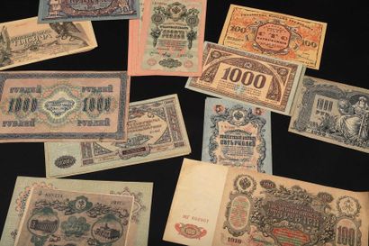 null RUSSIA. Lot of about 46 tickets for Russia, Georgia, Ukraine from 1899 to 1920...