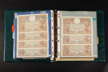 null BANQUE de FRANCE. Album of approximately 347 Banque de France banknotes. A batch...