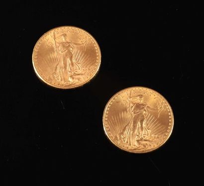 null U.S.A. Two-pack of 20-dollar eagles for 1924.