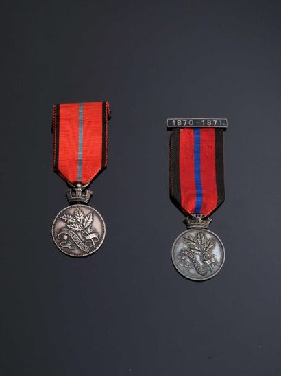 null GUERRE de 1870. Médaille de la Société des Volontaires de 1870-71 dite des volontaires...