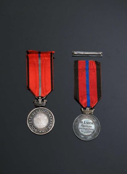 null GUERRE de 1870. Médaille de la Société des Volontaires de 1870-71 dite des volontaires...