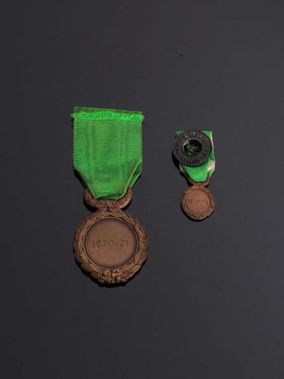 null –IDEM-. Médaille de la Société des engagés volontaires mineurs. Médaille de...