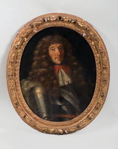 null French school of the 17th century.
Portrait of the Grand Condé.
Oil on oval...