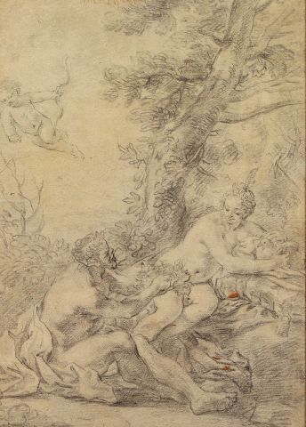 null 18th century French school, follower of François Boucher 
Bacchus and Ariane...