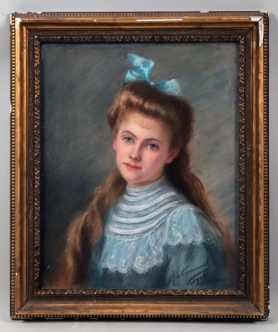 null R. de PREMESNIL 
"Marie-Madeleine Aubry de la Noë" at the age of 12" (1892-1935)....