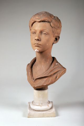 null Antonin Jean-Paul Charles CARLES (1851-1919)
Bust of a young boy. 
Original...