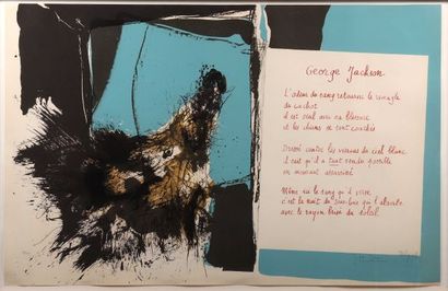 null Paul REBEYROLLE (1926-2005), 

"George Jackson", 

Lithographie couleur signée...