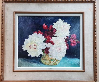 null Attribué à Henry CAUCHOIS (1850 – 1911)

Bouquet de fleurs des champs

Huile...