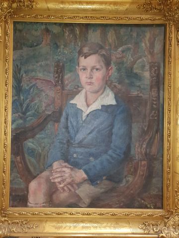 null Karl ROTH-CORAUX (1903-1978) Portrait d’un jeune garçon à la veste bleue

Huile...