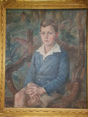 null Karl ROTH-CORAUX (1903-1978) Portrait d’un jeune garçon à la veste bleue

Huile...