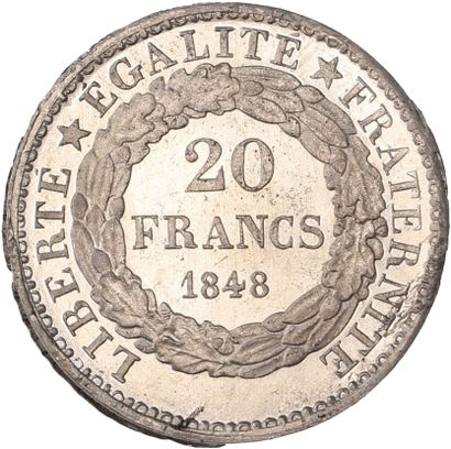 null Deuxième République (1848-1852) Concours 20 francs1848 par Farochon en Etain...