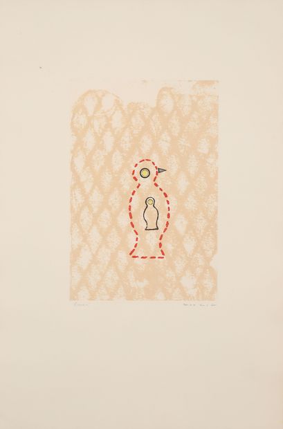 null 
Max ERNST (1891-1976)

Oiseau (1971)

Aquatinte couleur

28,5 x 19,2 cm

Annotée...