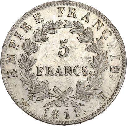 null Napoléon Ier (1804-1814)— 5 Francs 1811 T Nantes 

 Référence: F307; TTB +