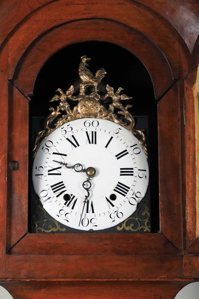 null Horloge de parquet avec mouvement de Comtoise à gaine droite, à panneaux de...