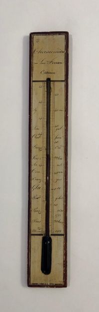 Un thermomètre centigrade écrit sur bois...