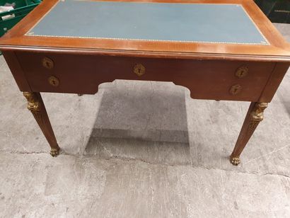 null Empire style desk, opening with four drawers [ two on merged ], covered with...