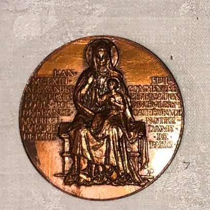 null MEDAILLE: DROPSY, VIIIIème centenaire de Notre-Dame de Paris. Médaille en bronze....