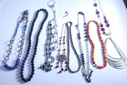 null 1 set of costume jewellery including necklaces