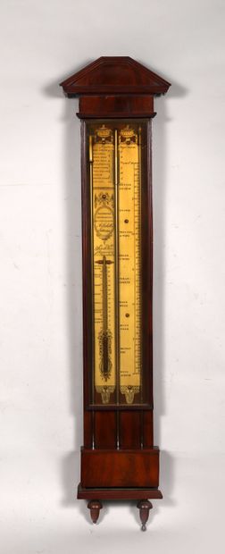null Reproduction d’un baromètre – thermomètre de A Reballio Rotterdam. H. 1,16 ...