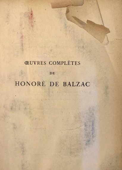 null BALZAC Honoré de

Complete works

11 vol Gr in-8 half mar. bad state: wears,...